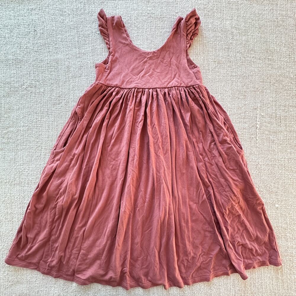 Remie Girl Dusty-Pink Sleeveless Twirl Dress GUC 6